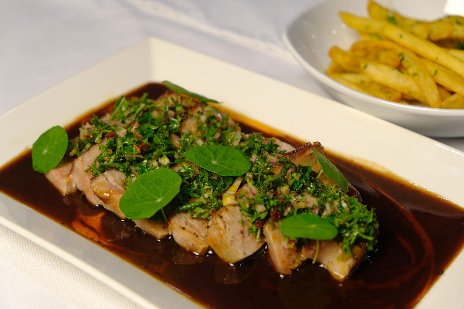 Tuna Steak, Red Wine Sauce